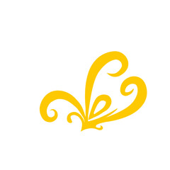 Obraz premium Golden arabesque flourish isolated against a dark backdrop with visual appeal