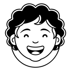 Obraz premium vector illustration of a cartoon face