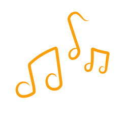 Obraz premium Stylized music notes floating in the darkness evoking melody and rhythm