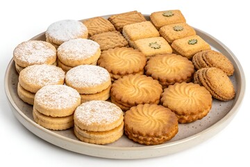 Fototapeta premium cookies on white plate
