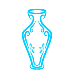 Stylized ceramic vessel silhouette against contrasting backdrop of black