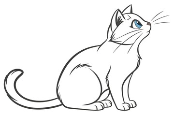 Fototapeta premium vector illustration of a cat