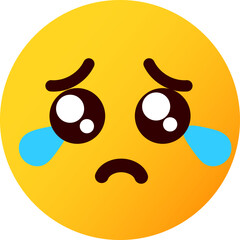 ぴえん 絵文字、顔文字 表情の顔のイラスト