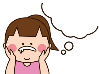 吹き出しと二重顎のおデブ