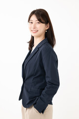 Obraz premium 笑顔の女性 横顔 ビジネスウーマン