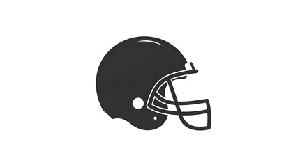 Naklejka premium Football Helmet Icon Simple Isolated Sport Equipment
