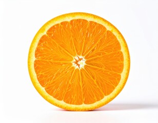 Close Up Orange Slice On White Background