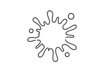 Creative splash design representing fluidity and movement in a minimalist style suitable for various applications and uses