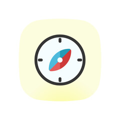 Map and location icon flat style