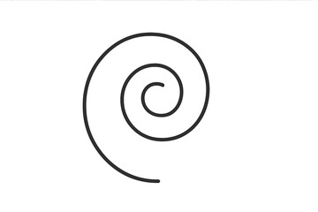 Spiral vector icon representing nature's elegance and geometric beauty often seen in shells and natural forms