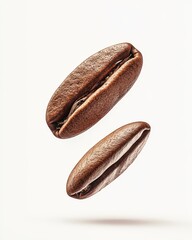 Fototapeta premium Roasted coffee beans levitate