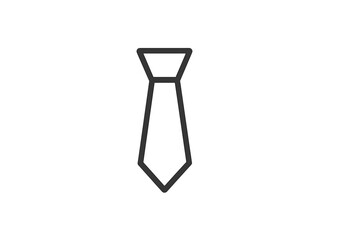 Vector icon representing a simple and classic necktie design suitable for various professional contexts
