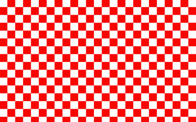 vector of panorama of red and black chessboard background. pattern for fashion, border, cloth, flag, wrapping paper, cover skin, table cloth, scene. flag.