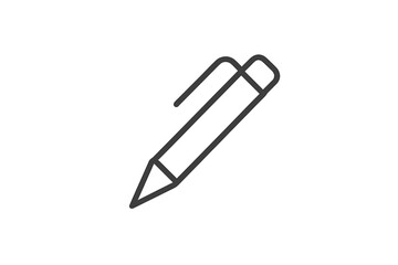 Minimalist vector icon of a pen designed for graphic use in digital projects or presentations