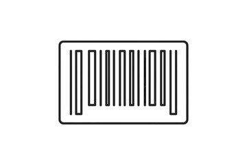 Vector icon representing a simple barcode design suitable for digital applications and graphic use