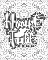 Gratitude Quote Coloring Page for Adults. Gratitude Quote Coloring Page for Amazon KDP.
