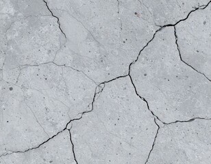 Obraz premium Cracked Grey Concrete Surface Texture
