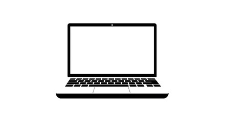Laptop Computer Isolated on White Background for Business Presentations
