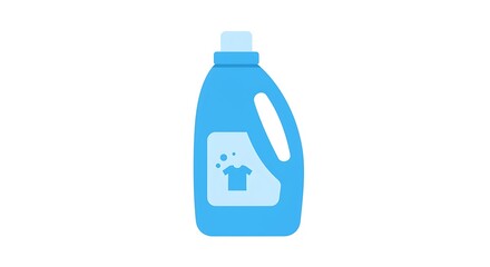 Laundry Detergent Bottle Simple Flat Illustration Style