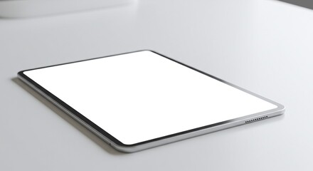 Sleek modern tablet device on a minimalist surface