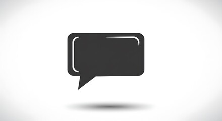 Fototapeta premium Isolated Black Speech Bubble Icon for Communication Concept