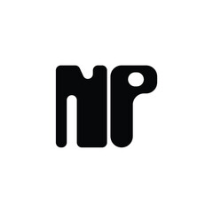 NP monogram logo design letter text name symbol monochrome logotype alphabet character simple logo