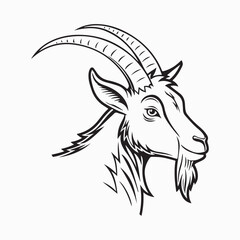 saanen goat vector art illustration