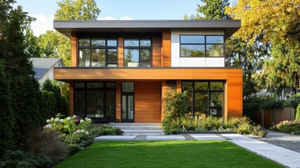 White Block with Narrow Vertical Glazings