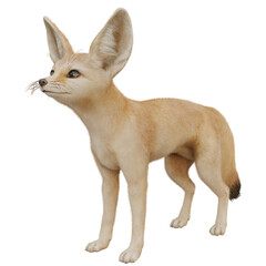 3D rendered fantasy desert fox isolated on transparent background