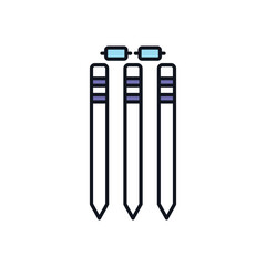 Cricket Wickets Vector icon