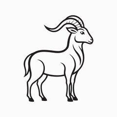 Fototapeta premium saanen goat vector art illustration