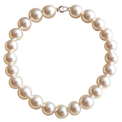 Elegant Pearl Necklace  isolated on a transparent background