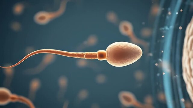 illustration of sperm cell movement