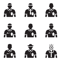 Fototapeta premium Complete Set of Referee Poses for Game Officiating and Sports Action
