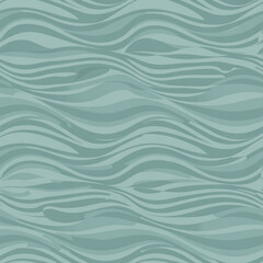 Seamless wave pattern in teal shades abstract summer background