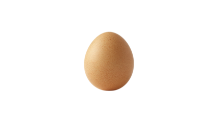 Single Brown Chicken Egg Isolated on Transparent Background