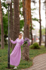 girl in pink dress