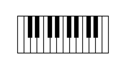 Fototapeta premium Piano Keys Simple Illustration Music Keyboard Design