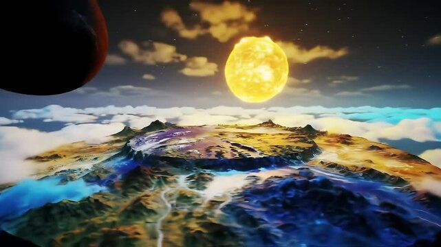 flat earth illustration