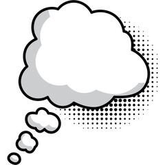 Speech Bubble Cloud Halftone