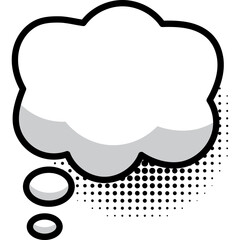 Speech Bubble Cloud Halftone