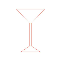 Glass Outline Cocktail Drink
