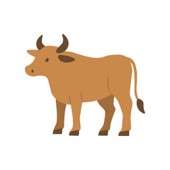 Cartoon Cow Vector Illustration for Eid al-Adha or Qurban Animal
