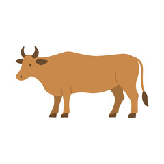 Cartoon Cow Vector Illustration for Eid al-Adha or Qurban Animal