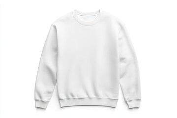 Fitted crew neck sweatshirt isolated on white background