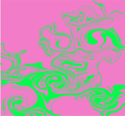 abstract colorful pink background with nuclear Green liquid  