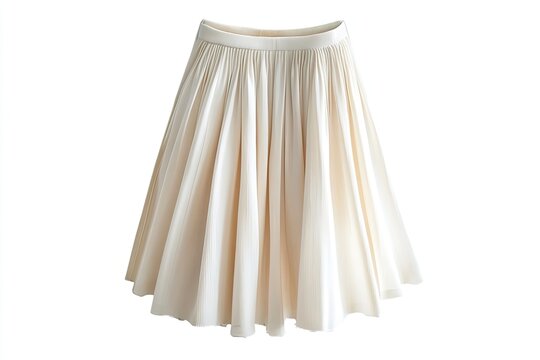 Flared culottes with pleats isolated on white background