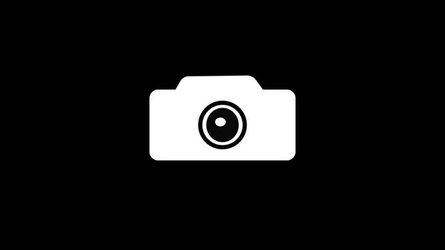 Camera icon . photo on gray background, and photo design collation .