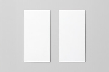 Fototapeta premium Blank Vertical Flyer Mockup on Gray Background
