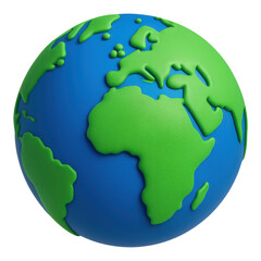 Naklejka premium Earth globe illustration on white background